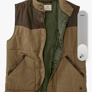 Legendary Whitetails Men's Olive Brown Quilted Utility Vest